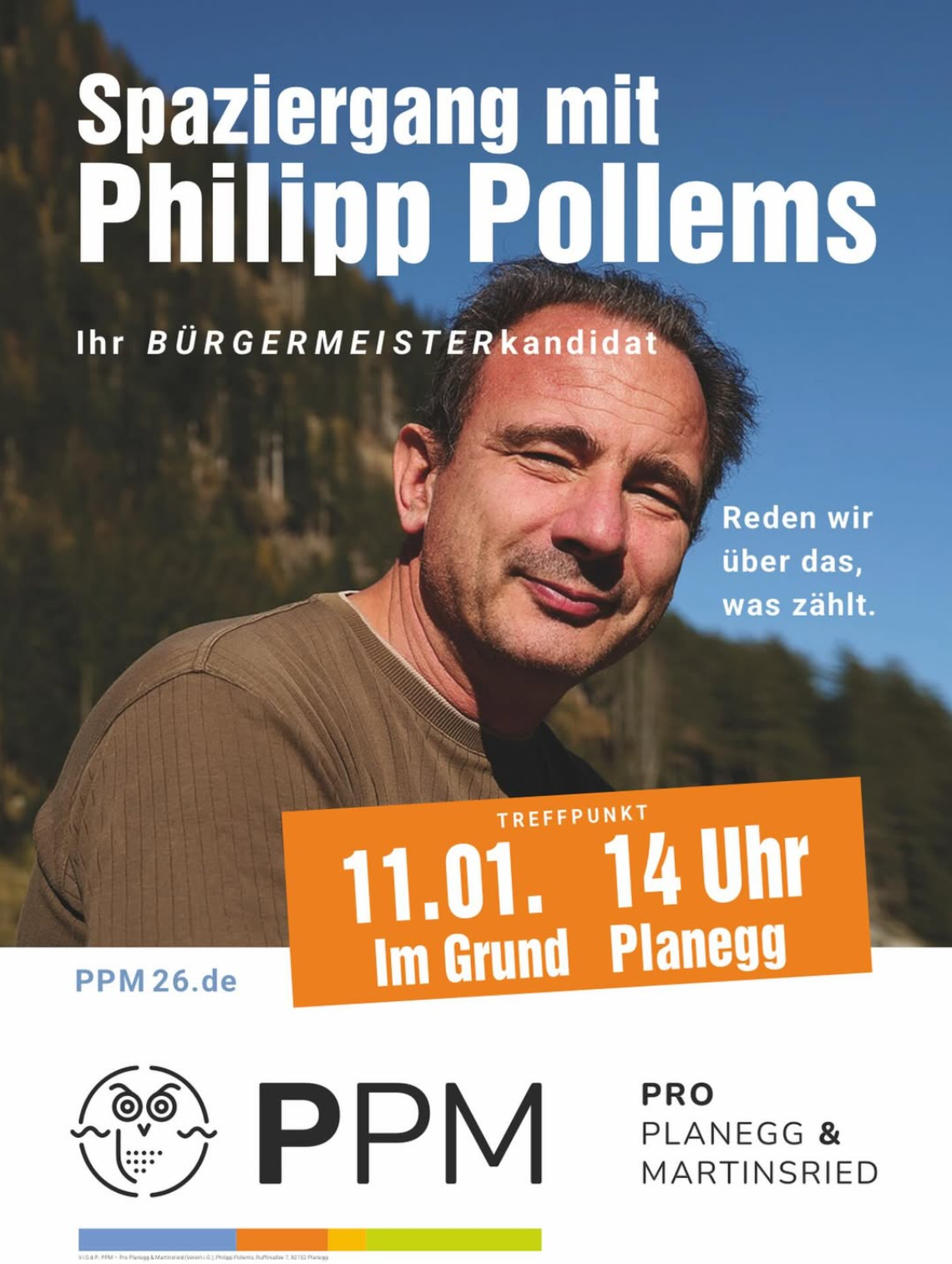 Spaziergang mit B&uuml;rgermeister-Kandidat Philipp Pollems
